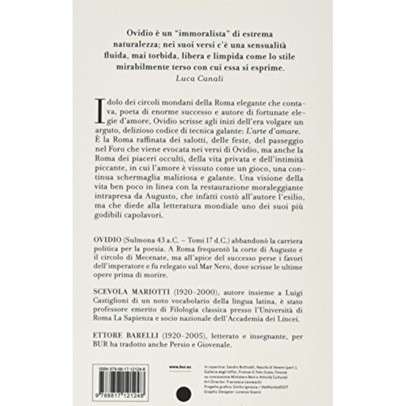 L'arte di amare. Testo latino a fronte