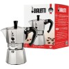 Bialetti Caffettiera Moka Express 6 Tazze, Manico anti scottatura, Non adatta a induzione, 6 Tazze (270 ml), Alluminio - 6 Tazze