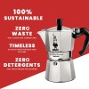Bialetti Caffettiera Moka Express, Manico anti scottatura, Non adatta a induzione, 1 Tazze (60 ml), Alluminio - 1 Tazza