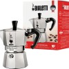 Bialetti Caffettiera Moka Express, Manico anti scottatura, Non adatta a induzione, 1 Tazze (60 ml), Alluminio - 1 Tazza