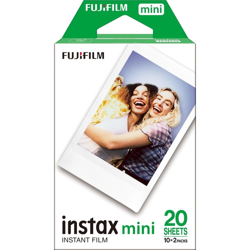 Fujifilm 16386016 Instax Mini Film Pellicola Istantanea per Fotocamere Instax Mini, Formato 46x62 mm, Confezione da 20 Foto