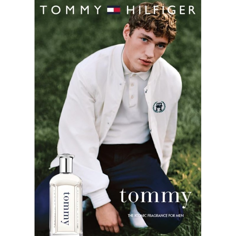 Tommy Hilfiger – Eau de Toilette Tommy 100 ml – Profumo Uomo – Fragranza Fougère – Note Agrumate e Fruttate – Flacone in Vetro Trasparente - 100 ml (Confezione da 1)