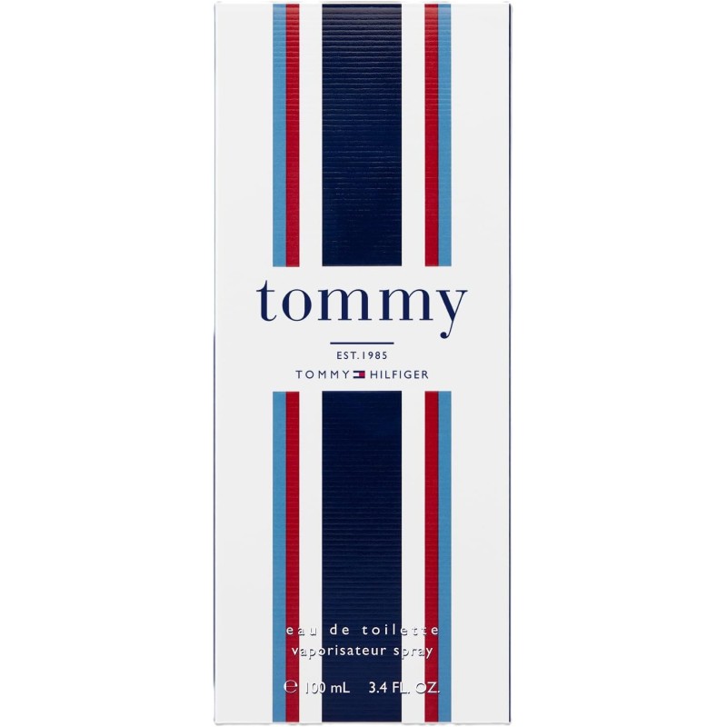 Tommy Hilfiger – Eau de Toilette Tommy 100 ml – Profumo Uomo – Fragranza Fougère – Note Agrumate e Fruttate – Flacone in Vetro Trasparente - 100 ml (Confezione da 1)