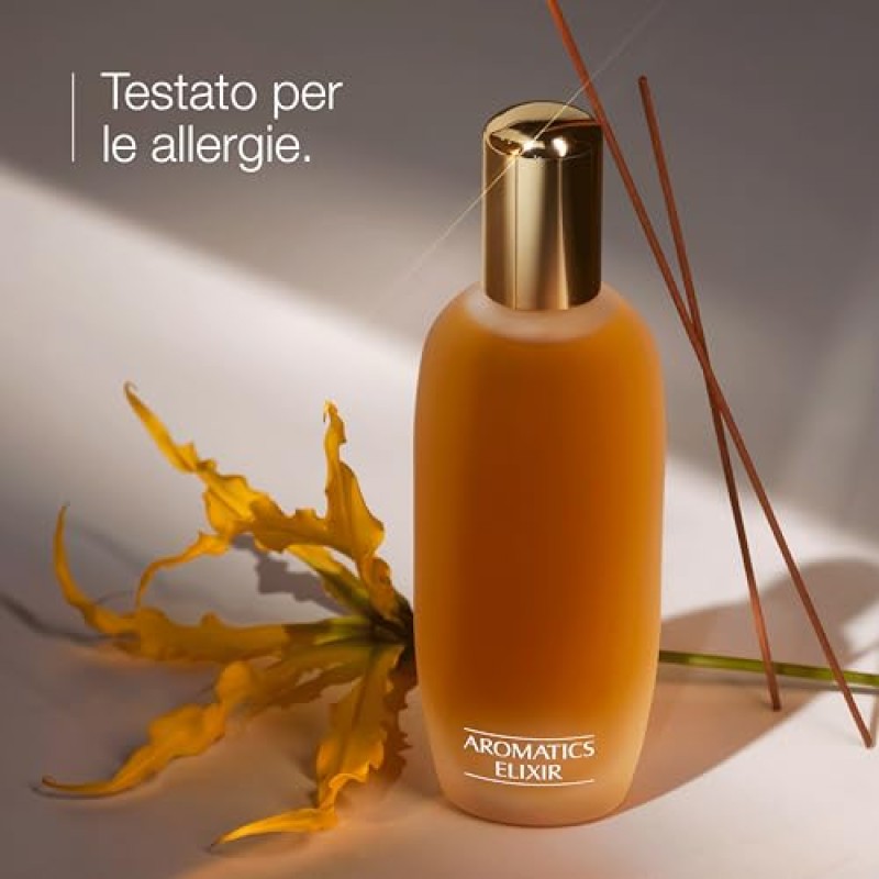 Clinique Aromatics Elixir Eau de Parfum | Il profumo iconico Clinique | Note di rosa bulgara, ylang ylang, patchouli, gelsomino e vetiver - 25 ml (Confezione da 1)