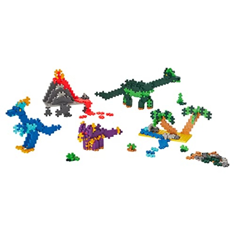 PLUS PLUS - Kit scoperta Dinosauri da 600 pezzi - Gioco di costruzione - PP3918, 3918