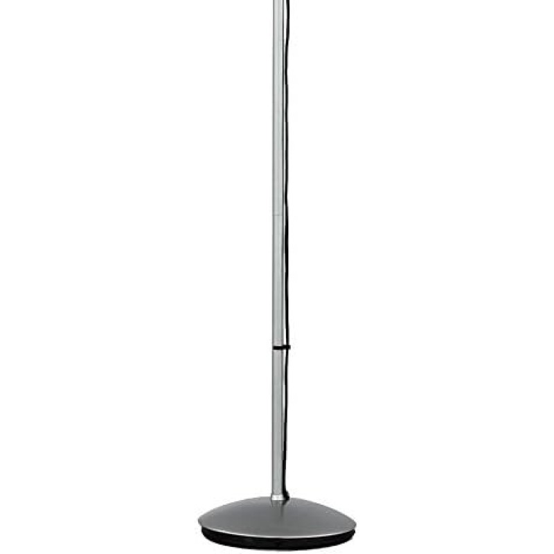 Reality Leuchten Reality R4393-87 Erzwo Piantana, 1xE27 150 W/1xE14 40 W LED, Metallo, Titanio/Bianco, 180 cm, 1 Unità (Confezione da 1) - Titanio