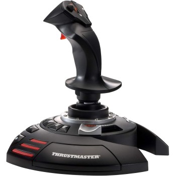Thrustmaster T.Flight Stick X, Joystick con controllo del timone, tasti e assi riprogrammabili, impugnatura rotante, manetta integrata, grilletto per fuoco rapido, compatibile con PC/USB