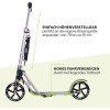 HUDORA BigWheel 205 Pure Scooter, Monopattino per bambini e adulti, Scooter a partire dai 6 anni, City Roller fino a 100 kg, Pieghevole e regolabile in altezza - grigio/verde HUDORA BigWheel 205 Pure Scooter, Monopattino per bambini e adulti, Scooter a partire dai 6 anni, City Roller fino a 100 kg, Pieghevole e regolabile in altezza - grigio/verde