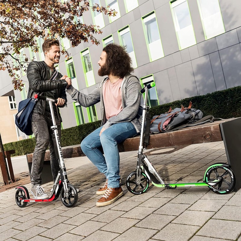 HUDORA BigWheel 205 Pure Scooter, Monopattino per bambini e adulti, Scooter a partire dai 6 anni, City Roller fino a 100 kg, Pieghevole e regolabile in altezza - grigio/verde HUDORA BigWheel 205 Pure Scooter, Monopattino per bambini e adulti, Scooter a partire dai 6 anni, City Roller fino a 100 kg, Pieghevole e regolabile in altezza - grigio/verde