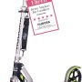 HUDORA BigWheel 205 Pure Scooter, Monopattino per bambini e adulti, Scooter a partire dai 6 anni, City Roller fino a 100 kg, Pieghevole e regolabile in altezza - grigio/verde