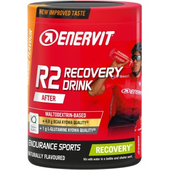 Enervit, R2 Recovery Drink, Integratore Gusto Arancia, Ideale per il Recupero Post Allenamenti Intensi, con Tiamina e Vitamina B6, Barattolo da 400 Grammi Enervit, R2 Recovery Drink, Integratore Gusto Arancia, Ideale per il Recupero Post Allenamenti Intensi, con Tiamina e Vitamina B6, Barattolo da 400 Grammi