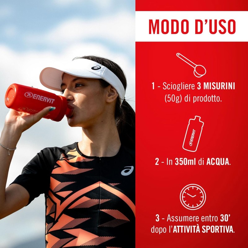 Enervit, R2 Recovery Drink, Integratore Gusto Arancia, Ideale per il Recupero Post Allenamenti Intensi, con Tiamina e Vitamina B6, Barattolo da 400 Grammi