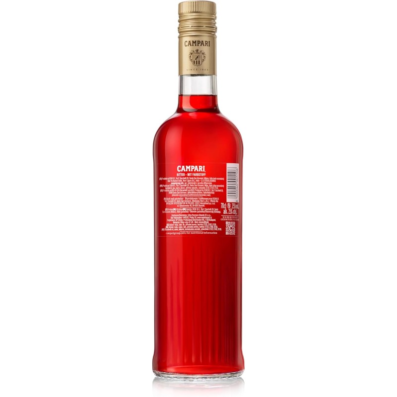 Campari Bitter - 70 cl, Aperitivo Bitter Alcolico, 25% Vol - 700ml Campari Bitter - 70 cl, Aperitivo Bitter Alcolico, 25% Vol - 700ml