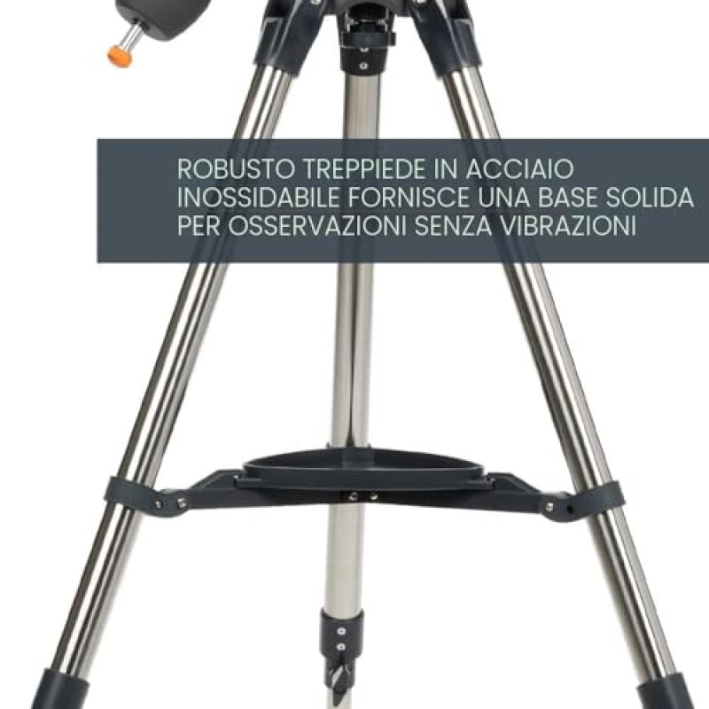 Celestron 31051 AstroMaster 130EQ Telescopio riflettore newtoniano a motore, blu scuro Celestron 31051 AstroMaster 130EQ Telescopio riflettore newtoniano a motore, blu scuro