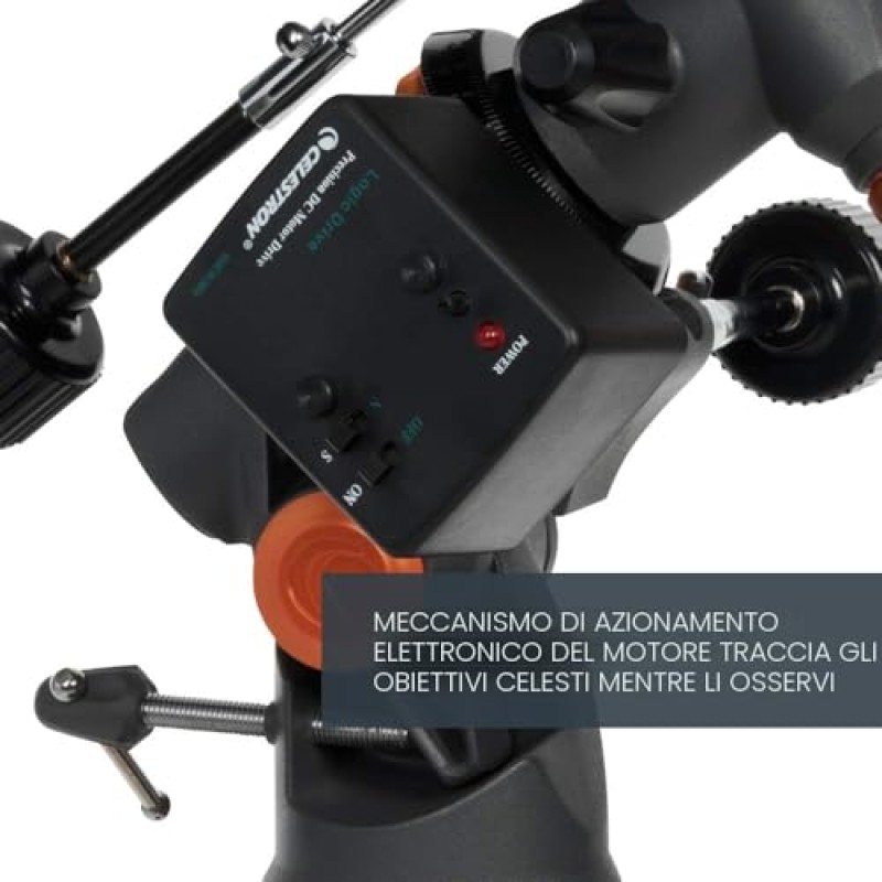 Celestron 31051 AstroMaster 130EQ Telescopio riflettore newtoniano a motore, blu scuro Celestron 31051 AstroMaster 130EQ Telescopio riflettore newtoniano a motore, blu scuro