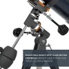 Celestron 31051 AstroMaster 130EQ Telescopio riflettore newtoniano a motore, blu scuro Celestron 31051 AstroMaster 130EQ Telescopio riflettore newtoniano a motore, blu scuro