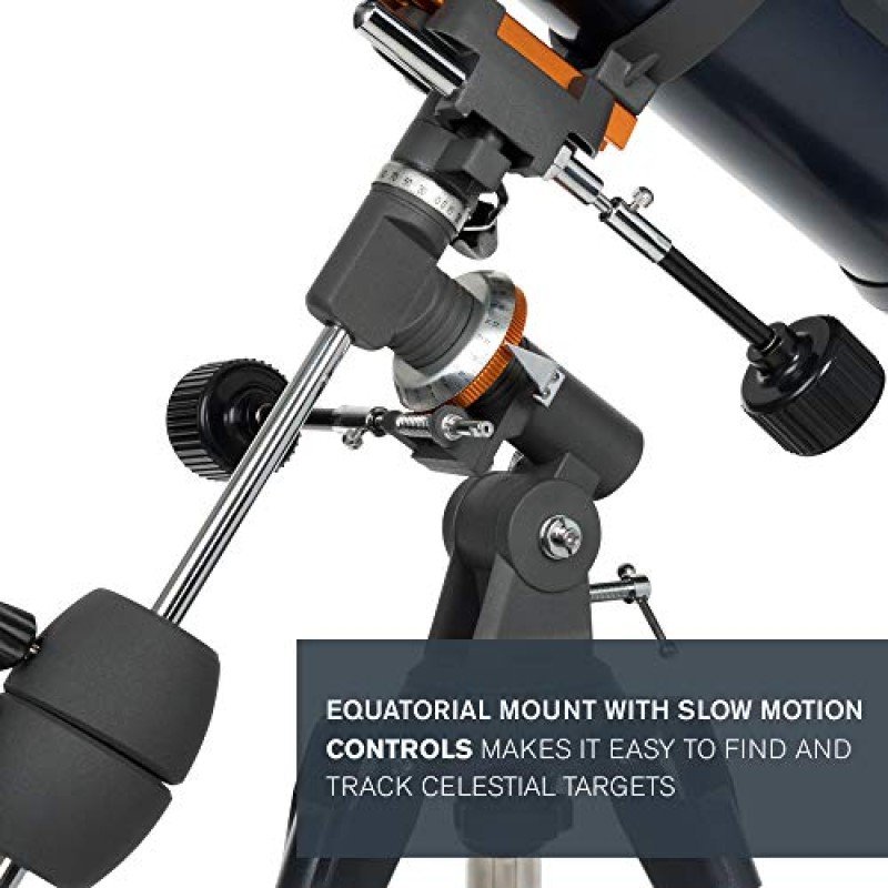 Celestron 31051 AstroMaster 130EQ Telescopio riflettore newtoniano a motore, blu scuro Celestron 31051 AstroMaster 130EQ Telescopio riflettore newtoniano a motore, blu scuro