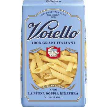 Voiello Pasta Penne Rigate n.152, 500g, Grani 100% Italiani, Trafilatura Al Bronzo - 500 g (Confezione da 1)