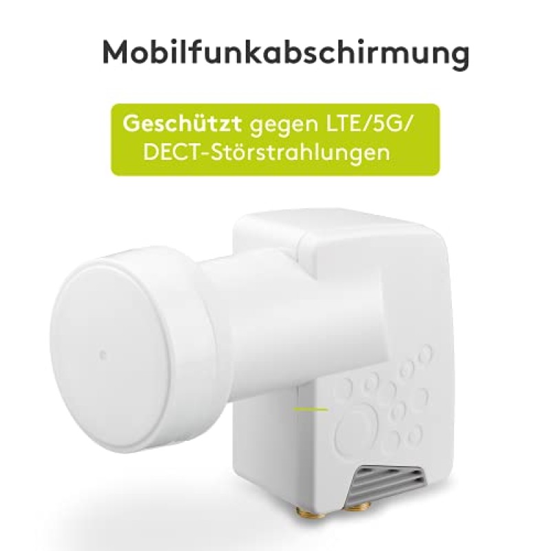 Goobay 67270 Illuminatore LNB Universale Doppio Twin, Grigio, Bianco