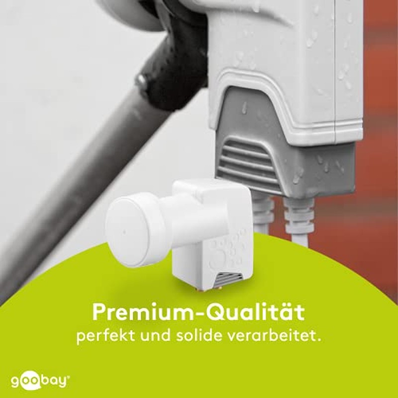 Goobay 67270 Illuminatore LNB Universale Doppio Twin, Grigio, Bianco