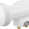 Goobay 67270 Illuminatore LNB Universale Doppio Twin, Grigio, Bianco