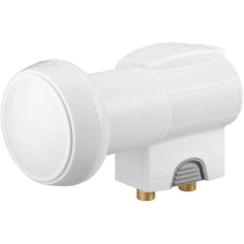 Goobay 67270 Illuminatore LNB Universale Doppio Twin, Grigio, Bianco