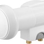 Goobay 67270 Illuminatore LNB Universale Doppio Twin, Grigio, Bianco