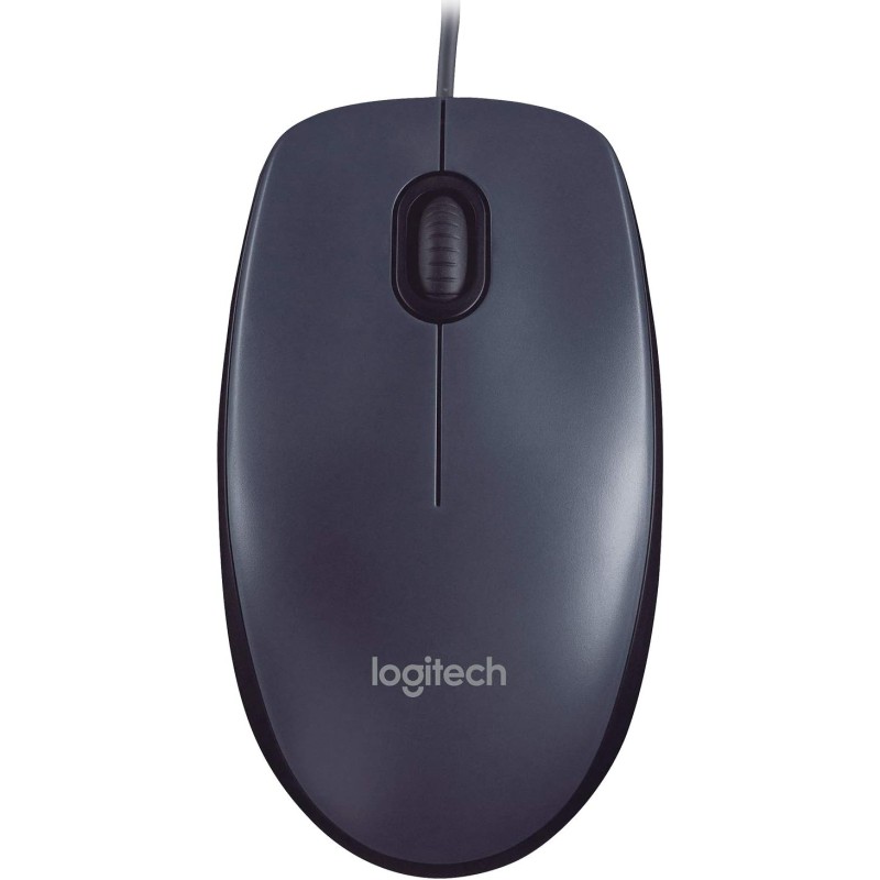 Logitech M90 Mouse USB Cablato, 1000 DPI, Mouse Ambidestro, Compatibile con PC/Mac/Laptop, Grigio - taille unique