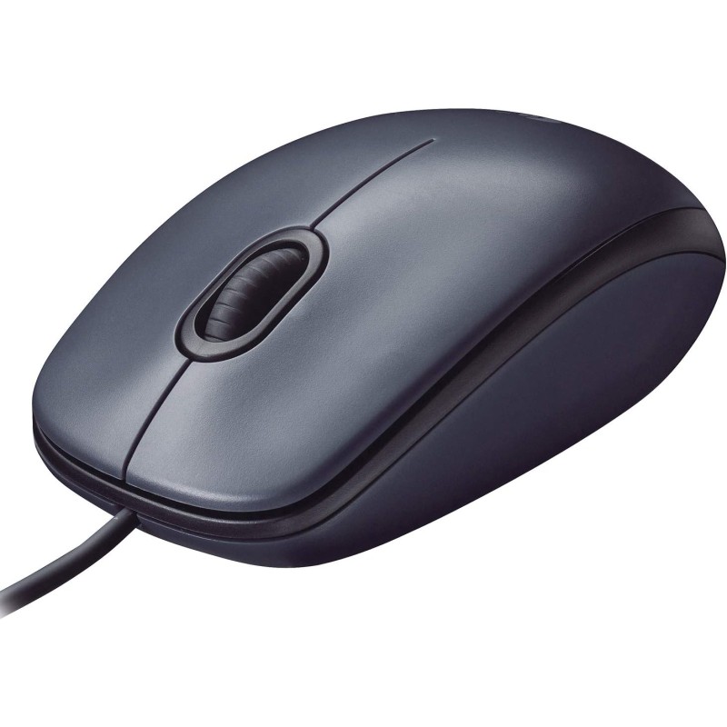 Logitech M90 Mouse USB Cablato, 1000 DPI, Mouse Ambidestro, Compatibile con PC/Mac/Laptop, Grigio - taille unique