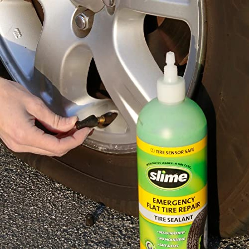 Slime 10016 Sigillante Pneumatico Antiforatura, Kit di Emergenza, per Motociclette, Motocicli, Scooter, Rimorchi, Non Tossico, Ecologico, Flacone da 237 ml Slime 10016 Sigillante Pneumatico Antiforatura, Kit di Emergenza, per Motociclette, Motocicli, Scooter, Rimorchi, Non Tossico, Ecologico, Flacone da 237 ml
