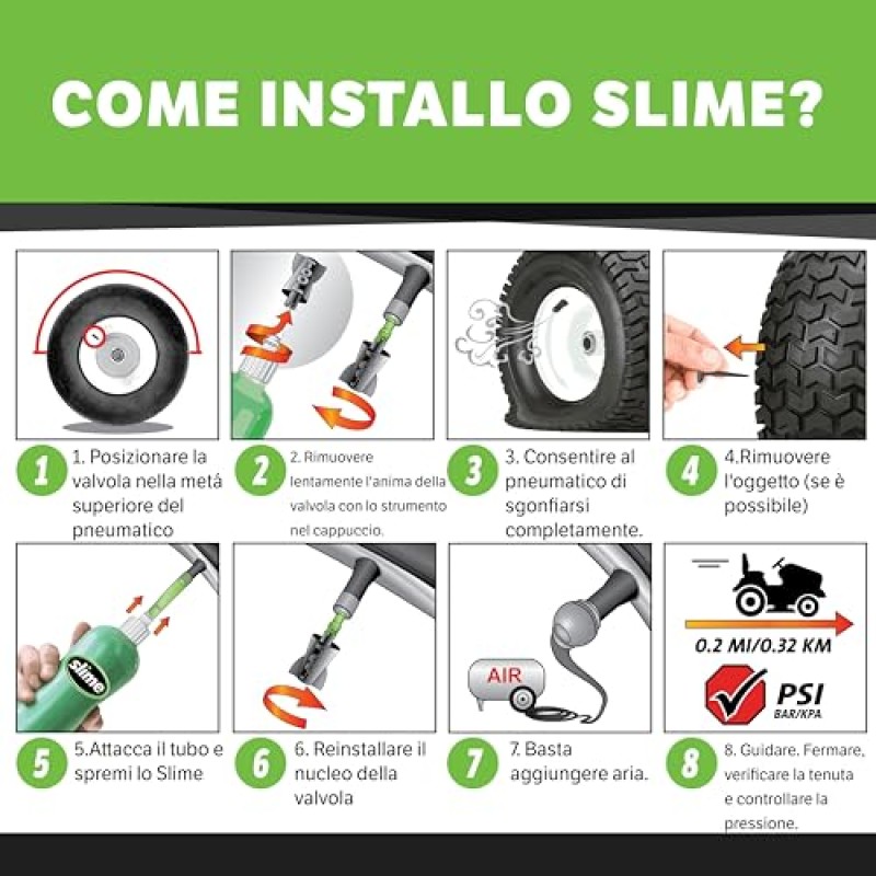 Slime SDS-500/06-IN Sigillante Pneumatico Antiforatura, Riparazione di Emergenza, per Auto, Scooter e Altri Veicoli Stradali, Non Tossico, Ecologico, Flacone da 473 ml Slime SDS-500/06-IN Sigillante Pneumatico Antiforatura, Riparazione di Emergenza, per Auto, Scooter e Altri Veicoli Stradali, Non Tossico, Ecologico, Flacone da 473 ml
