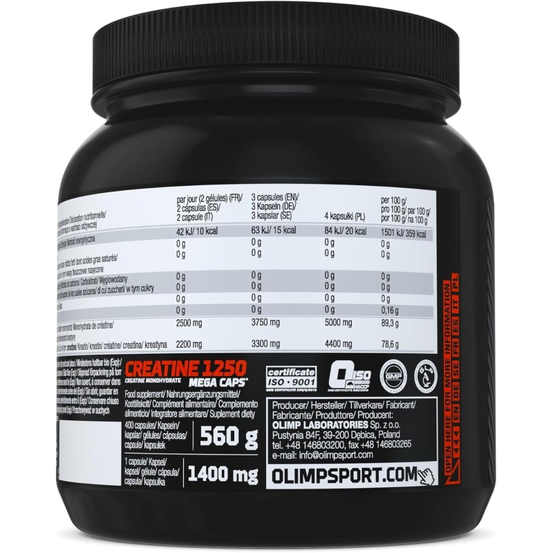 Olimp Sport Nutrition Creatine Mega Caps (400 Caps)