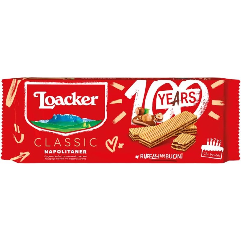 Loacker, Classic Napolitaner, Fragranti Wafer con 3 Strati di Cialde Farcite con Crema alle Nocciole 100% Italiane, Ideali per Merenda e Snack, 1 Confezione da 175g - 175 g (Confezione da 1) Loacker, Classic Napolitaner, Fragranti Wafer con 3 Strati di Cialde Farcite con Crema alle Nocciole 100% Italiane, Ideali per Merenda e Snack, 1 Confezione da 175g - 175 g (Confezione da 1)