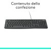 Logitech K120 Tastiera con Cavo per Windows, USB Plug-and-Play, Dimensioni Standard, Resistente agli Schizzi, Barra Spaziatrice Curva, Compatibile con PC, Laptop, Layout Italiano QWERTY - Nero Logitech K120 Tastiera con Cavo per Windows, USB Plug-and-Play, Dimensioni Standard, Resistente agli Schizzi, Barra Spaziatrice Curva, Compatibile con PC, Laptop, Layout Italiano QWERTY - Nero