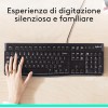 Logitech K120 Tastiera con Cavo per Windows, USB Plug-and-Play, Dimensioni Standard, Resistente agli Schizzi, Barra Spaziatrice Curva, Compatibile con PC, Laptop, Layout Italiano QWERTY - Nero Logitech K120 Tastiera con Cavo per Windows, USB Plug-and-Play, Dimensioni Standard, Resistente agli Schizzi, Barra Spaziatrice Curva, Compatibile con PC, Laptop, Layout Italiano QWERTY - Nero