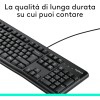 Logitech K120 Tastiera con Cavo per Windows, USB Plug-and-Play, Dimensioni Standard, Resistente agli Schizzi, Barra Spaziatrice Curva, Compatibile con PC, Laptop, Layout Italiano QWERTY - Nero Logitech K120 Tastiera con Cavo per Windows, USB Plug-and-Play, Dimensioni Standard, Resistente agli Schizzi, Barra Spaziatrice Curva, Compatibile con PC, Laptop, Layout Italiano QWERTY - Nero