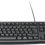 Logitech K120 Tastiera con Cavo per Windows, USB Plug-and-Play, Dimensioni Standard, Resistente agli Schizzi, Barra Spaziatrice Curva, Compatibile con PC, Laptop, Layout Italiano QWERTY - Nero