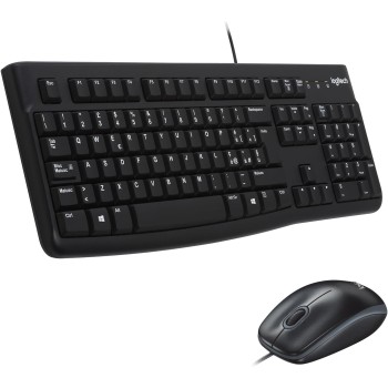 Logitech MK120 Combo Tastiera e Mouse con Filo per Windows, Mouse Ottico Cablato, Tastiera di Dimensioni Standard, USB Plug-and-Play, Compatibile con PC, Laptop, Layout Italiano QWERTY - Nero Logitech MK120 Combo Tastiera e Mouse con Filo per Windows, Mouse Ottico Cablato, Tastiera di Dimensioni Standard, USB Plug-and-Play, Compatibile con PC, Laptop, Layout Italiano QWERTY - Nero