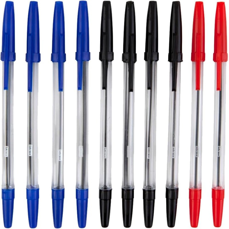 Idena 500234 - Penna a sfera, 10 pezzi, colori di scrittura assortiti