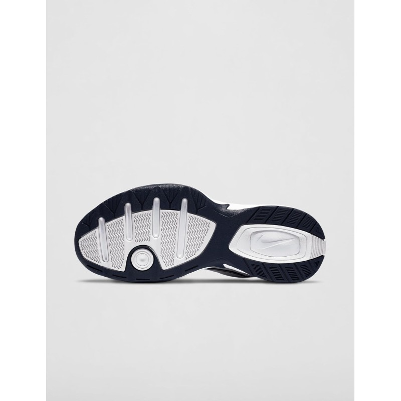 Nike Air Monarch IV, Scarpe da Ginnastica Uomo - 46 EU Bianco White Metallic Silver Midnight Navy 445 Nike Air Monarch IV, Scarpe da Ginnastica Uomo - 46 EU Bianco White Metallic Silver Midnight Navy 445