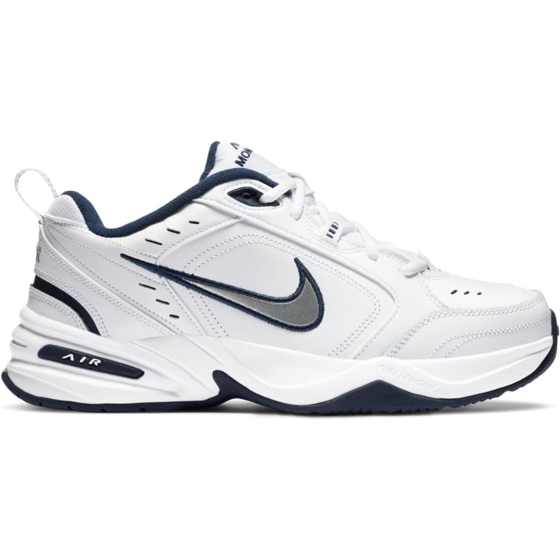 Nike Air Monarch IV, Scarpe da Ginnastica Uomo - 48.5 EU Bianco White Metallic Silver Midnight Navy 445 Nike Air Monarch IV, Scarpe da Ginnastica Uomo - 48.5 EU Bianco White Metallic Silver Midnight Navy 445