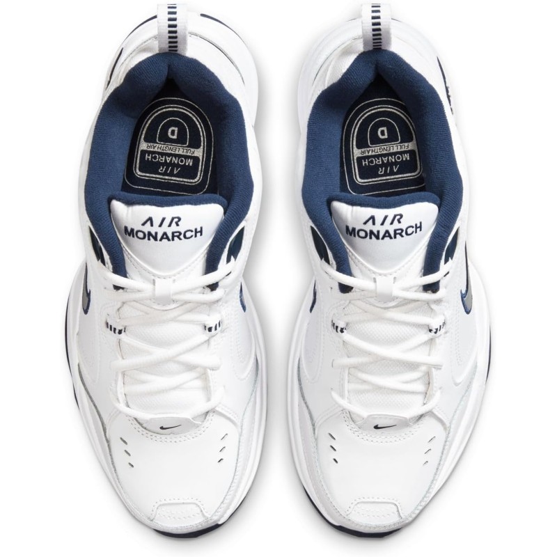 Nike Air Monarch IV, Scarpe da Ginnastica Uomo - 48.5 EU Bianco White Metallic Silver Midnight Navy 445 Nike Air Monarch IV, Scarpe da Ginnastica Uomo - 48.5 EU Bianco White Metallic Silver Midnight Navy 445