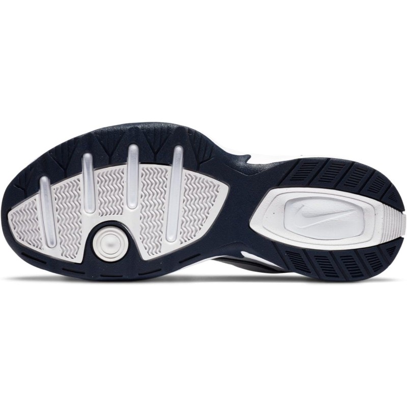 Nike Air Monarch IV, Scarpe da Ginnastica Uomo - 42 EU Bianco White Metallic Silver Midnight Navy 445 Nike Air Monarch IV, Scarpe da Ginnastica Uomo - 42 EU Bianco White Metallic Silver Midnight Navy 445