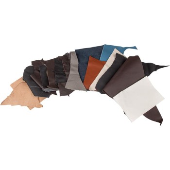 Rayher Hobby 8301500 - Ritagli di pelle, 500g, Colori misti Rayher Hobby 8301500 - Ritagli di pelle, 500g, Colori misti