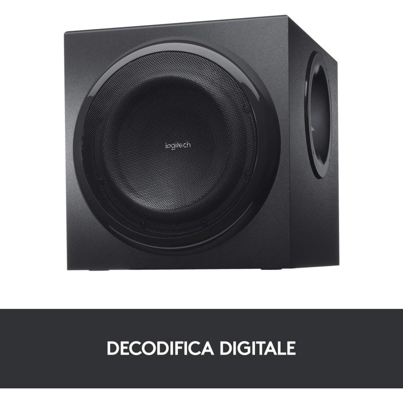 Logitech Z906 5.1 Sistema di Altoparlanti Audio Dolby Surround, Certificato THX, Dolby e DTS, Potenza 1000 Watt, Multidispositivo, Con Telecomando, Presa EU/IT, PC/PS4/Xbox/TV/Smartphone/Tablet Logitech Z906 5.1 Sistema di Altoparlanti Audio Dolby Surround, Certificato THX, Dolby e DTS, Potenza 1000 Watt, Multidispositivo, Con Telecomando, Presa EU/IT, PC/PS4/Xbox/TV/Smartphone/Tablet