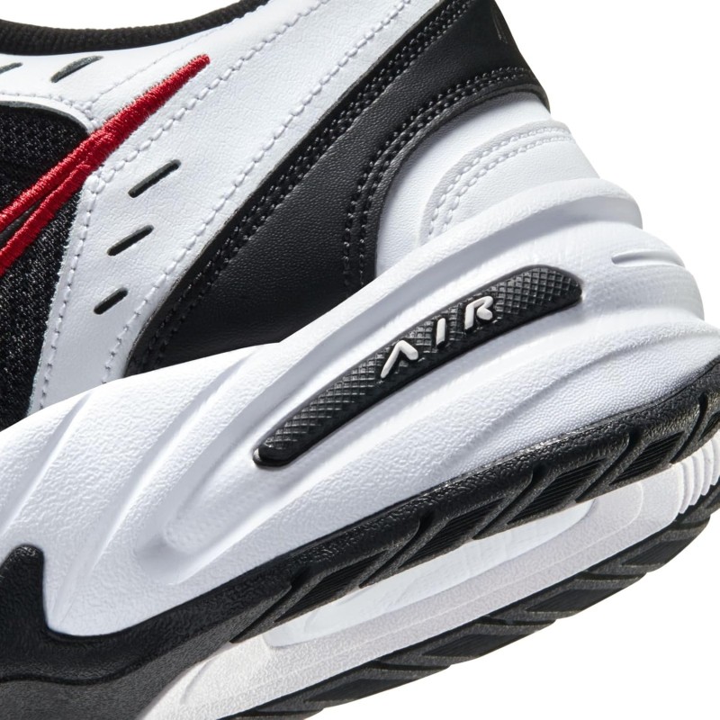 Nike Air Monarch IV, Scarpe da Ginnastica Uomo - 44 EU Bianco White Black Varsity Red 445