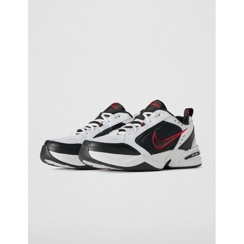 Nike Air Monarch IV, Scarpe da Ginnastica Uomo - 39 EU Bianco White Black Varsity Red 445 Nike Air Monarch IV, Scarpe da Ginnastica Uomo - 39 EU Bianco White Black Varsity Red 445