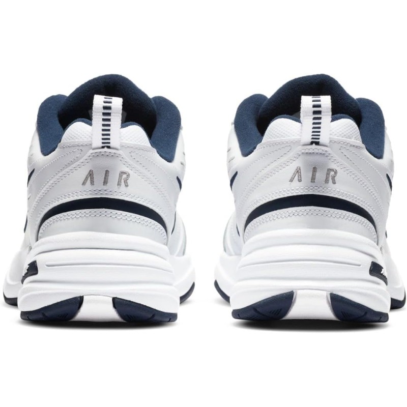 Nike Air Monarch IV, Scarpe da Ginnastica Uomo - 47 EU Bianco White Metallic Silver Midnight Navy 445 Nike Air Monarch IV, Scarpe da Ginnastica Uomo - 47 EU Bianco White Metallic Silver Midnight Navy 445