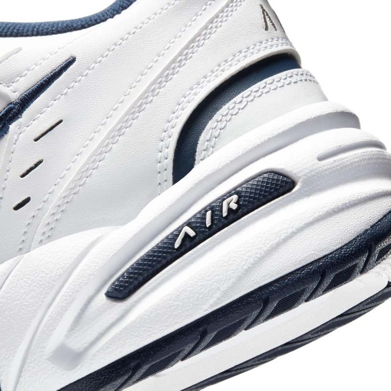 Nike Air Monarch IV, Scarpe da Ginnastica Uomo - 47 EU Bianco White Metallic Silver Midnight Navy 445 Nike Air Monarch IV, Scarpe da Ginnastica Uomo - 47 EU Bianco White Metallic Silver Midnight Navy 445