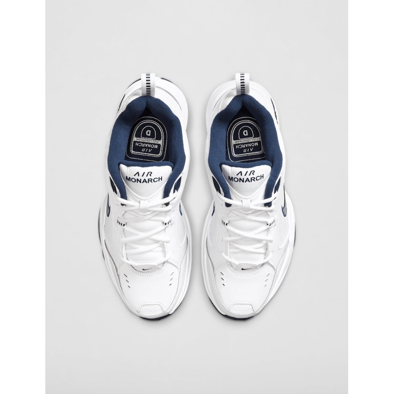 Nike Air Monarch IV, Scarpe da Ginnastica Uomo - 38.5 EU Bianco White Metallic Silver Midnight Navy 445 Nike Air Monarch IV, Scarpe da Ginnastica Uomo - 38.5 EU Bianco White Metallic Silver Midnight Navy 445